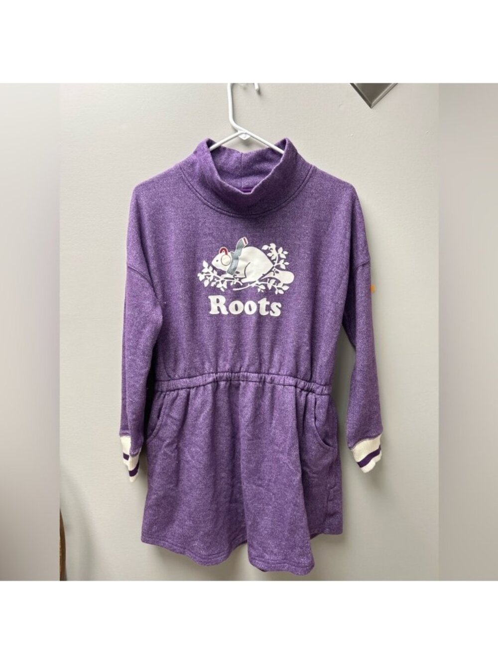 Roots Kids Purple Heathered Long Sleeve Dress